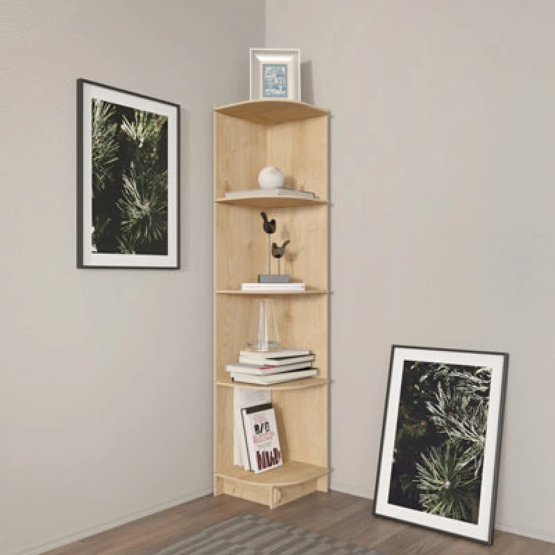Image of Decorotika Liva Corner Bookshelf Bookcase