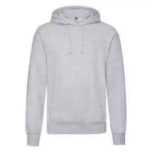 Image of Fruit of the Loom Mens Classic Heather Hooded Sweatshirt (4XL) (Heather Grey)