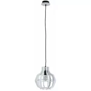 Image of Keter Bento Wire Frame Pendant Ceiling Light Black, White, 28cm, 1x E27