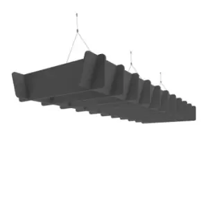 Image of Social Spaces Piano Scales Acoustic Suspended Ceiling Raft in Dark Blue 2400 x 8