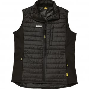Image of DEWALT Force Black Lightweight Padded Gilet Black 2XL