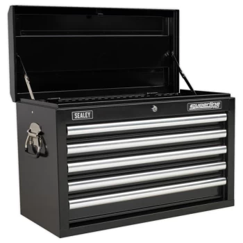 image of Sealey AP33059B Topchest 5 Drawer with Ball Bearing Runners - Black