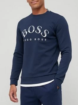 Image of Hugo Boss Athleisure One Story Salbo 1 Sweatshirt Navy Size 2XL Men