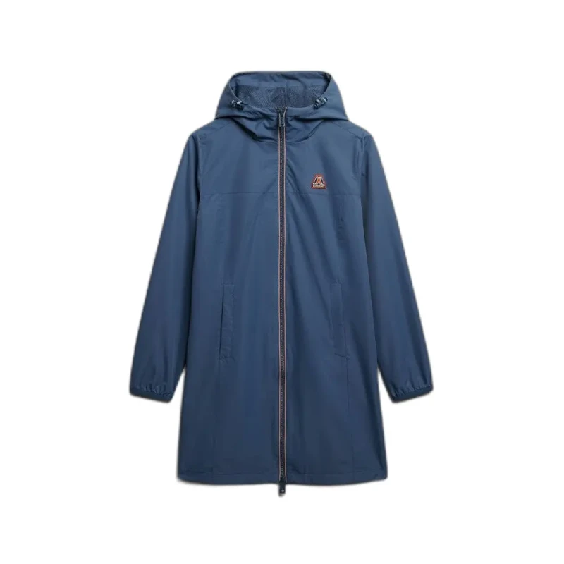 Image of Superdry Womens windbreaker Superdry Longline Tri Bleu Female S