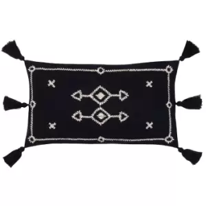 Image of Folis Cushion Black / 30 x 50cm / Polyester Filled