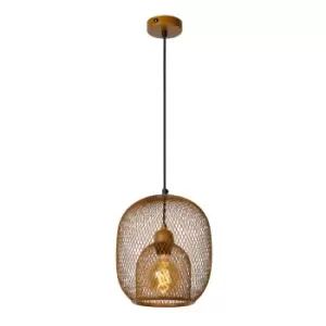 Image of Jerrel Retro Pendant Light - Ø25cm - 1xE27 - Brown