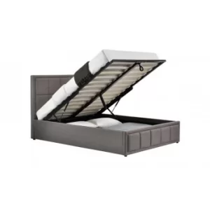 Image of 135cm Hannover Fabric Ottoman Bed Grey