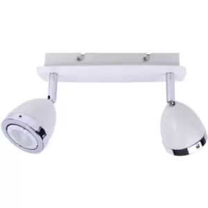 image of Italux Calasa Modern 2 Light Twin Ceiling Spotlight, GU10