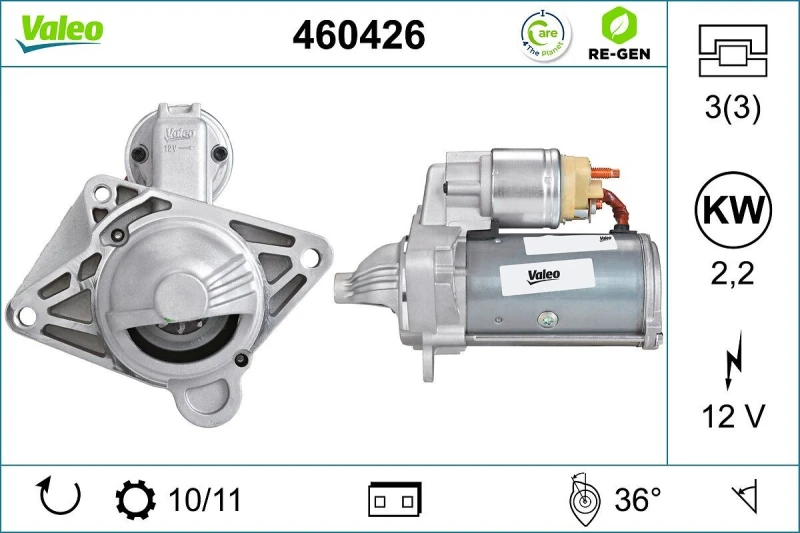 Image of Starter motor VALEO 460426