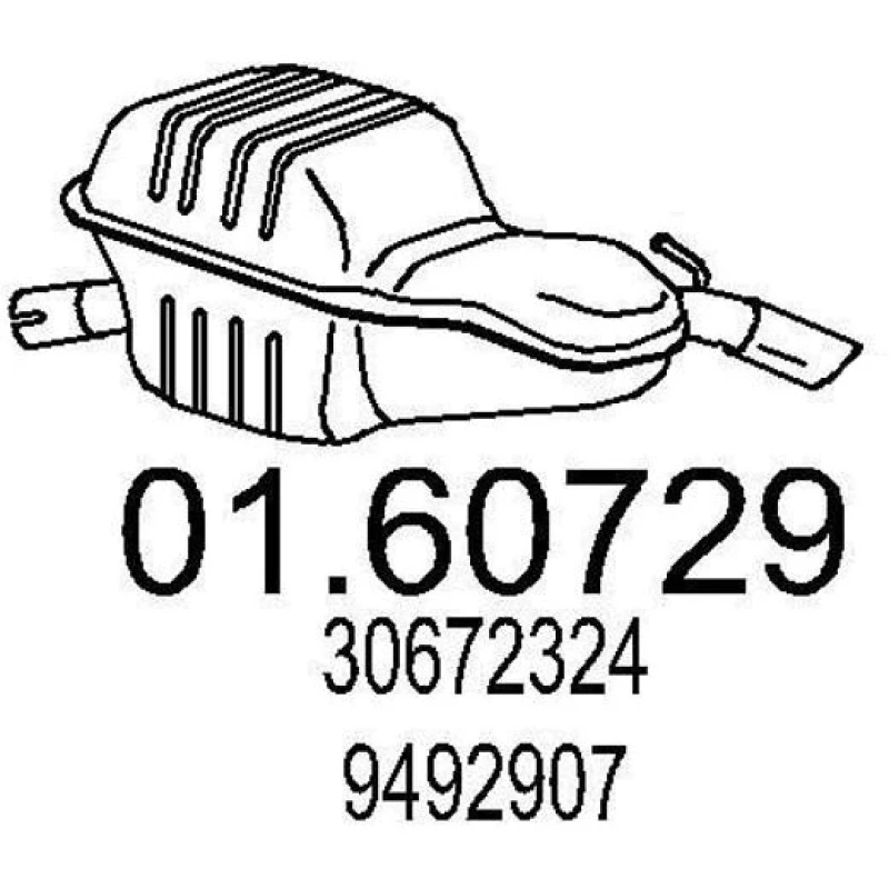 Image of MTS 01.60729 Rear silencer End Silencer (3437)