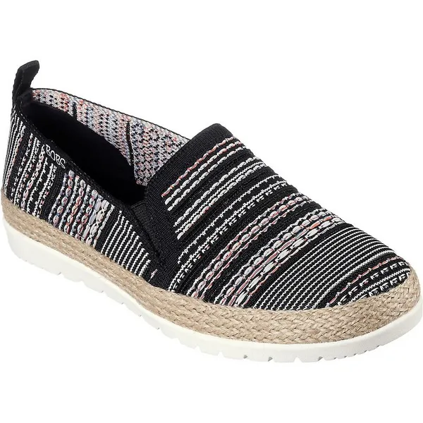 image of Skechers Womens BOBS Flexpadrille 3.0 Island Muse Flat Shoes UK Size 4 (EU 37) Black/Multi SKE2238-BKMT-4