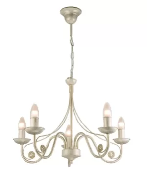 Image of Donato Chandeliers With Fabric Shades, White, 5x E14