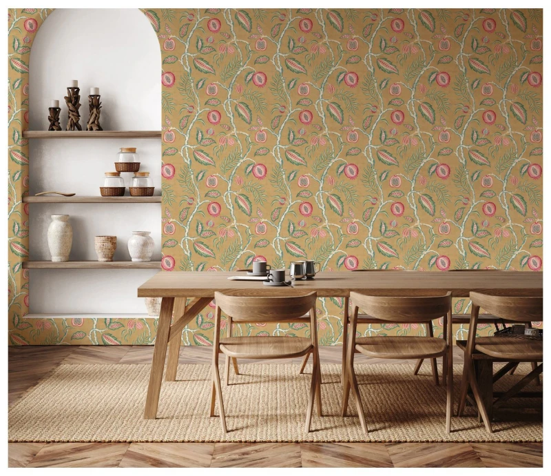 Image of Esselle Home Esselle Home Fruits of Paradise Ochre Wallpaper
