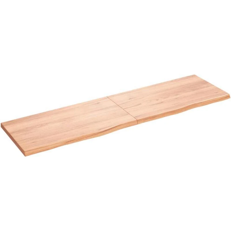 Image of Vidaxl Wall Shelf Light Brown 180X50X4cm Treated Solid Wood Oak, Brown 363720