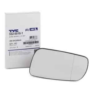 image of TYC Wing Mirror Glass SKODA 332-0016-1 6Y1857521C Side Mirror Glass,Mirror Glass,Door Mirror Glass,Rear View Mirror Glass,Mirror Glass, outside mirror