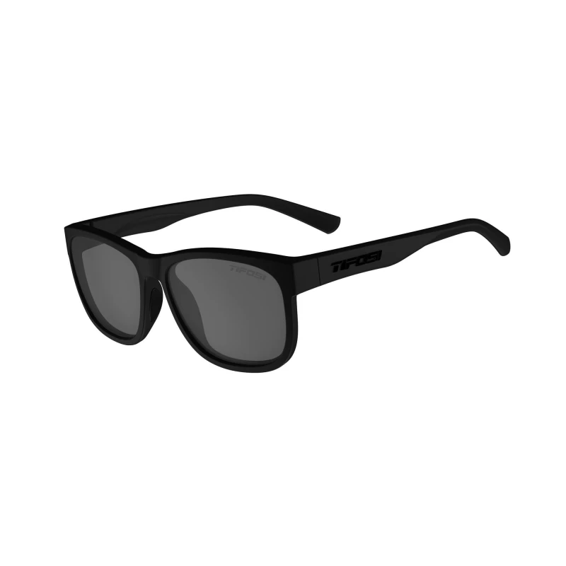 Image of Tifosi Swank XL Single Polarised Lens Sunglasses Blackout/Smoke unisex One Size