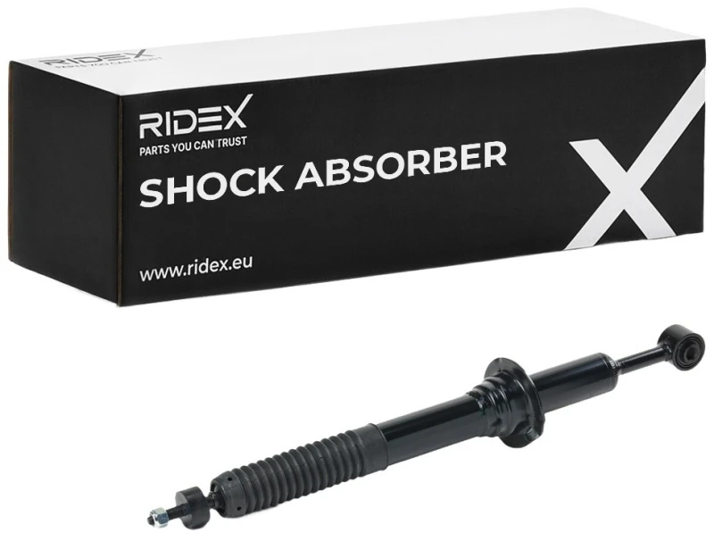 Image of RIDEX 854S0691 Shock absorber Front Axle, Gas Pressure, Twin-Tube, Spring-bearing Damper, Top pin Shock Absorber (854)