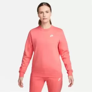 Image of Nike Sportswear Club Fleece Womens Crew-Neck Sweatshirt - Pink