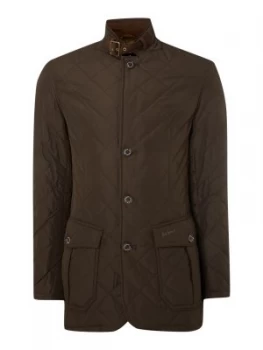 image of Mens Barbour Lutz Quilted Jacket Olive