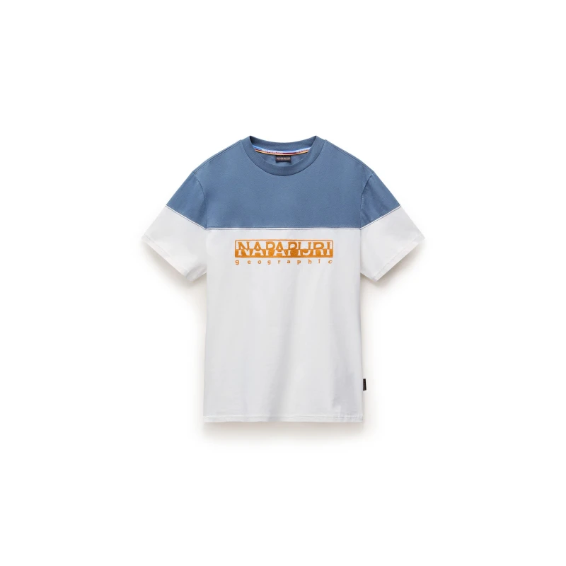 Image of Napapijri Mens SATURNIA Regular Fit T-Shirt White Whisper male S