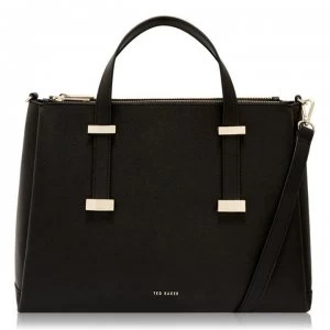Image of Ted Baker Juddy Leather Tote Bag - Black