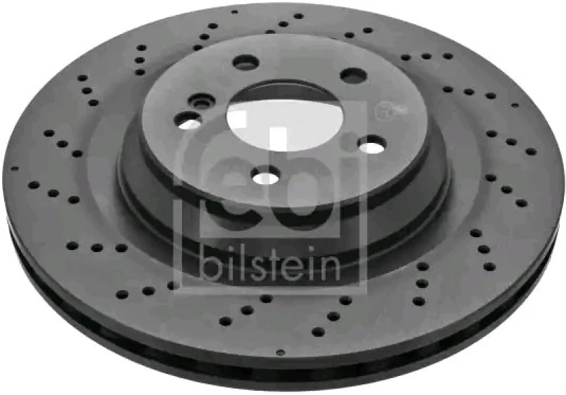 Image of FEBI BILSTEIN 43876 Brake disc Rear Axle, perforated/vented, Coated, High-carbon Brake Disc (82)