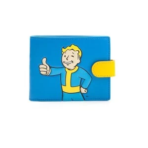 Image of Fallout - Vault Boy Approved Mens Bi-Fold Wallet - Blue/Yellow