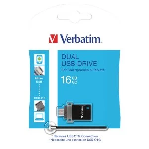 Image of Verbatim Dual 16GB USB Flash Drive