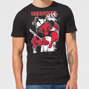 Image of Marvel Deadpool Max Mens T-Shirt - Black - 3XL - Black
