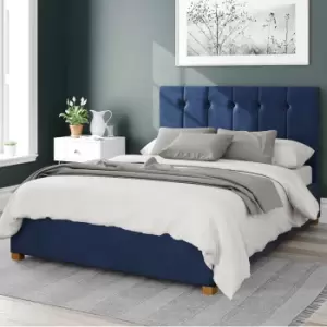 Image of Hepburn Plush Velvet Ottoman Bed Frame Navy