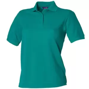 Image of Henbury Womens/Ladies 65/35 Polo Shirt (S) (Jade)