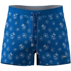 Image of Boss Boss White Shark Swim Shorts Mens - Blue