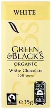 Image of Green & Black's Organic White Chocolate Bar 35g