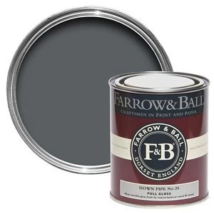 Image of Farrow & Ball Downpipe No. 26 Gloss Metal & wood Paint 0.75L