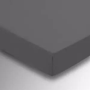 Image of Helena Springfield Percale Single (36cm Deep) Fitted Sheet, Charcoal