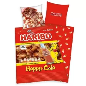 image of Haribo Duvet Set Happy Cola 135 x 200cm / 80 x 80 cm