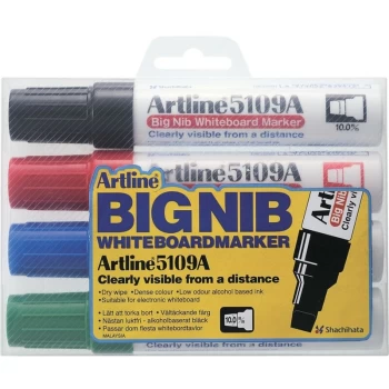 image of Artline - Big Nib Chisel Marker Assorted (Pack-4)