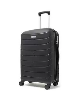 image of Rock Luggage Prime UYVJM 8 Wheel Medium Black Suitcase