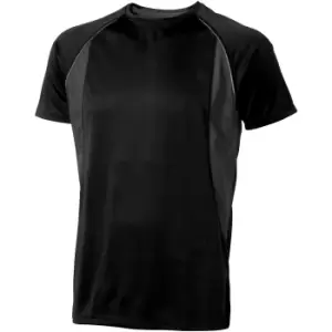 Image of Elevate Mens Quebec Short Sleeve T-Shirt (XXXL) (Solid Black/Anthracite)