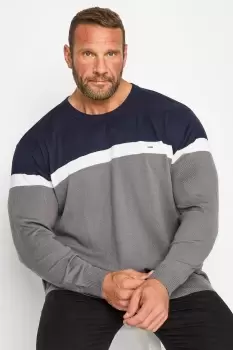 Image of Colour Block Knitted Jumper