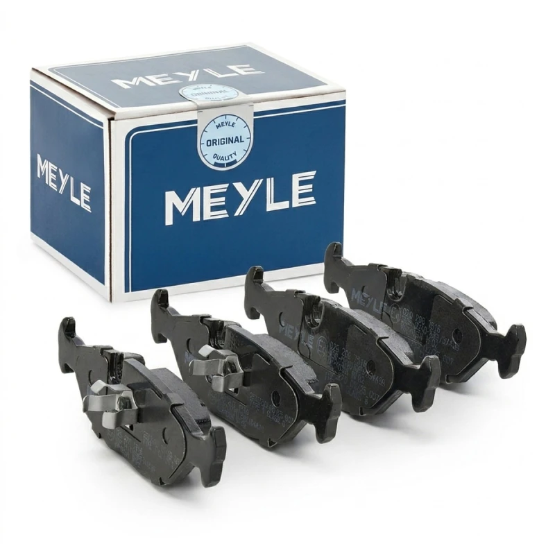 Image of MEYLE 025 206 7516 Brake pad set Rear Axle, prepared for wear warning indicator, Original Quality, with anti-squeak plate Brake Pad Set,disc brake (4