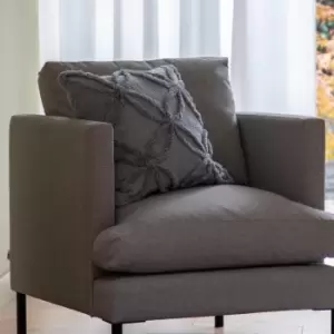 Image of Simply Green Miami Tufted Cushion Grey