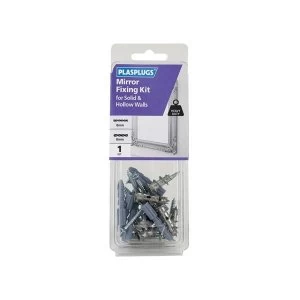 Image of Plasplugs Mirror Fixing Kit for Solid & Hollow Walls