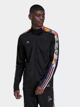 Image of adidas Tiro Pride Track Top, Black/Multi Size M Men