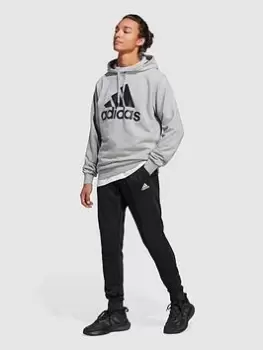 Image of adidas Sportswear Big Logo Terry Tracksuit, Medium Grey Heather, Size L, Men