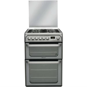 Image of Hotpoint Ultima HUD61GS Gas Hob Double Oven Dual Fuel Cooker