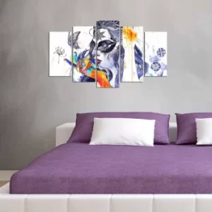Image of ABSW-06 Multicolor Decorative MDF Painting (5 Pieces)