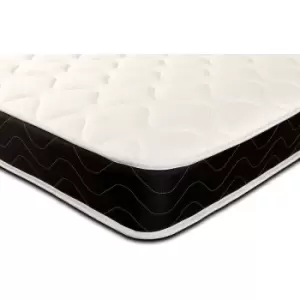Image of Starlightbeds - Starlight Beds Alphard Black Quilted Bonnell Sprung Memory Foam Mattress, 4ft6 Double