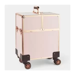 image of BTFY Makeup Beauty Travel Trolley with Wheels Professional Luggage Suitcase