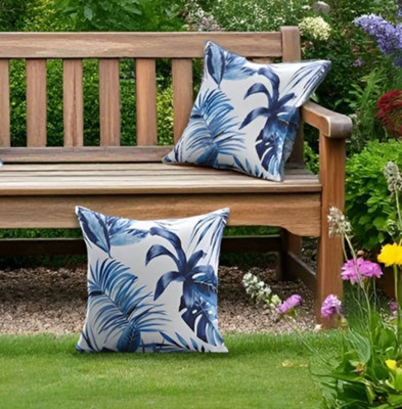Image of Luxury Living Tropical Outdoor Water-Repellant Cushion - Pair